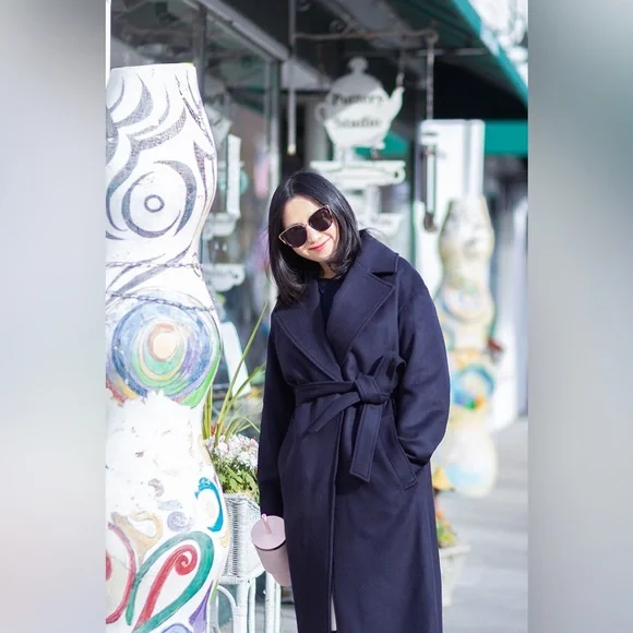 BANANA REPUBLIC OVERSIZED WOOL-CASHMERE WRAP COAT